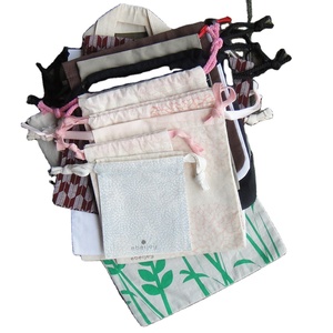 Bolsas de tela de algodón orgánico personalizadas al por mayor 2023 para promoción, tipo saco, para velas de azúcar - Product Image 1