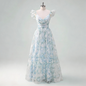 Abito Estivo Floreale da <span class=keywords><strong>Donna</strong></span> - Senza Maniche, Stile a Trapezio Plissettato, <span class=keywords><strong>Abbigliamento</strong></span> Casual Fluido per Ospiti di <span class=keywords><strong>Matrimonio</strong></span> - Product Image 1