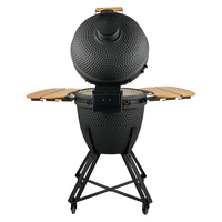 STEEL EGG BBQ 21 Zoll Schwarzer Keramik-Holzkohlegrill Classic III CE GS OEM Anpassbare Farbe Zertifizierter Garten-Grill