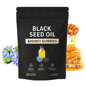 Zeewier Ashwagandha Zwarte Zaad en Honing Gummies Groothandel Gezondheidsproducten Halal Zwarte Zaadolie Honing Gummies - Product Image 1