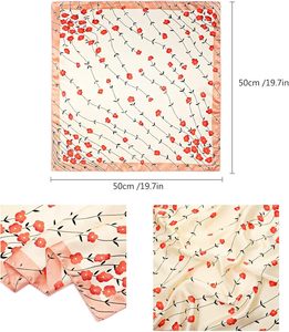 Écharpes longues élégantes en polyester et soie satinée, avec impression numérique et logo personnalisé du fabricant, pour femmes - Product Image 4