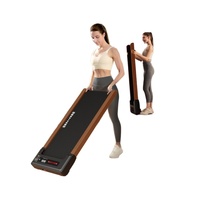 High-Tech Portable Pliable Usage Domestique Multifonction Électrique Tapis Roulant En Bois LCD 2.5HP Moteur 0.5-12 KM/H Vitesse 2 Ans Garantie