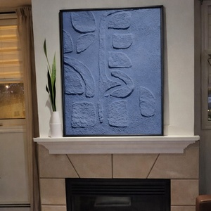 Peinture à l'huile murale de style architectural, décoration intérieure de maison, peinture sur toile faite à la main, texture 3D, encadrée, décoration d'intérieur - Product Image 5