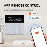Termostato inteligente programable semanal para el hogar, con pantalla digital y botones, para habitaciones frías y calefacción por suelo radiante.