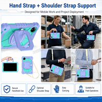 Étui antichoc 360 Armor pour Xiaomi Redmi Pad SE 8.7 2024 avec support rotatif, bandoulière, adapté aux enfants, OEM ODM