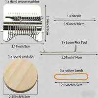 Outil de tissage en bois type Speedweve, métier à tisser rapide pour la réparation, mini métier à réparer pratique