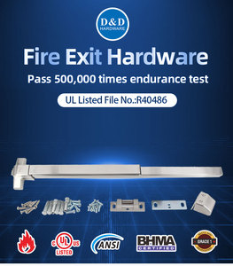 Ul lửa đánh giá 3 giờ thép không gỉ đẩy thanh rim thoát thiết bị kim loại cửa duy nhất hoảng loạn khóa cửa phần cứng - Product Image 3