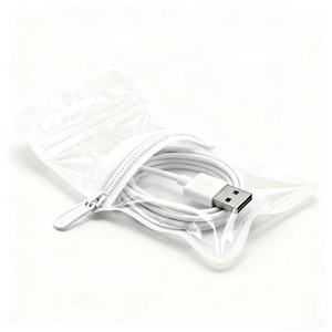 48 giờ Giao hàng trắng rõ ràng trong suốt nhựa <span class=keywords><strong>Zip</strong></span> khóa gói bán lẻ túi poly với treo lỗ cho điện thoại di động USB Cáp dữ liệu - Product Image 3