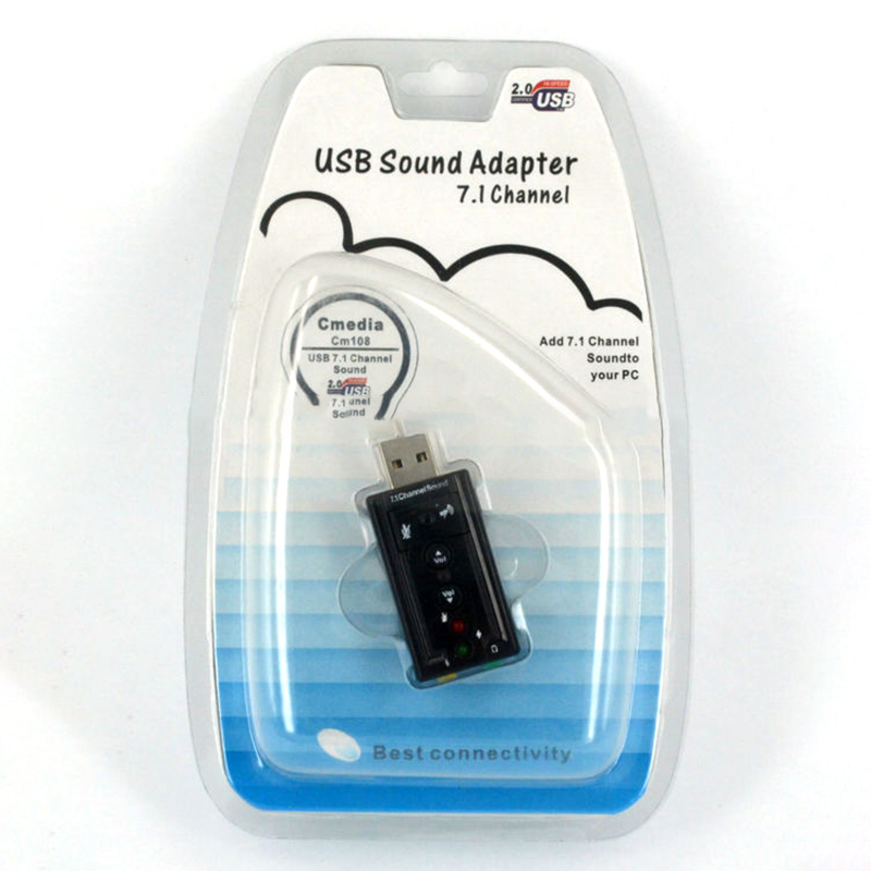 Дешевый USB 2,0 аудио адаптер внешняя звуковая карта 7,1 канала для ПК