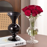Vase en verre cristal à motif de boule, design traditionnel créatif, grand, pour hydroponie, aromathérapie, vase de table pour mariages