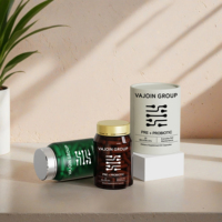 Bouteilles de vitamines en verre ambré vert au design moderne de 150 ml, 250 ml, 500 ml, complément alimentaire pour la santé, bouteille de gommes avec boîte cadeau