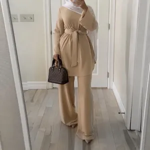 Musulman Set Gaun Hijab, Pakaian Muslim Set Islam Kaftan Dubai Abaya Turki Muslim