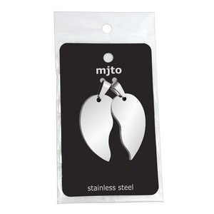 Ciondolo a Cuore Spezzato in Acciaio, Gioielli e Charms Raffinati - Product Image 2