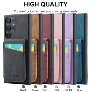 Étuis de téléphone portable pour Samsung Galaxy S25 Plus S24 S23 <span class=keywords><strong>Ultra</strong></span> couverture arrière support étui de protection en cuir - Product Image 6