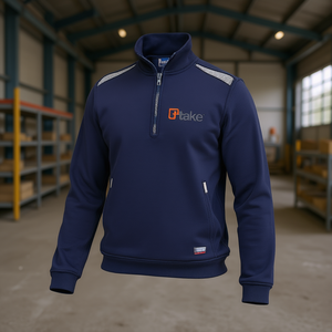 Sweat-shirt de travail régulier gris XL à demi-zip pour la sécurité - Product Image 3