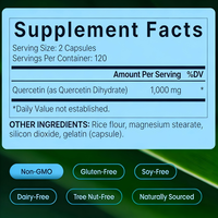 Capsules de suppléments alimentaires personnalisées à marque privée OEM, à base de quercétine, antioxydante et stimulant immunitaire, pour adultes