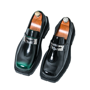 Fashion New Square Toe <b>Men's</b> Business Trend PU Leather Slip-On Dress <b>Shoes</b> Summer Autumn Large Size <b>Party</b> Loafer - Product Image 1