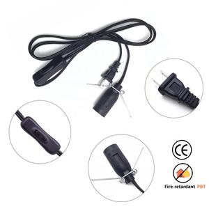 Шнур питания для соляной лампы с 2-контактным разъемом стандарта США (IEC), выключателем и пластиковой накладкой - Product Image 2