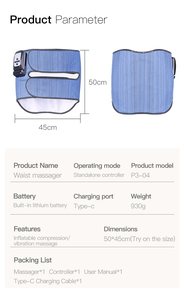<span class=keywords><strong>Ceinture</strong></span> de massage par compression à ondes d'air pour la taille, l'abdomen, les fesses et les hanches, avec chaleur et vibrations, relaxation des tissus profonds, amincissement corporel - Product Image 5
