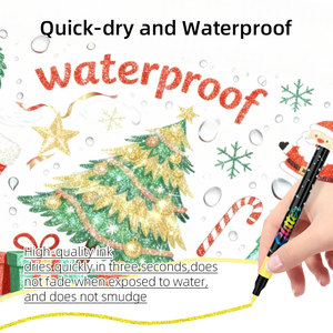 Nuevo Juego de Rotuladores con Purpurina, Rotuladores Brillantes a Base de Agua No Tóxicos para Dibujar para Niños, Proyectos Escolares, Materiales de Arte - Product Image 3