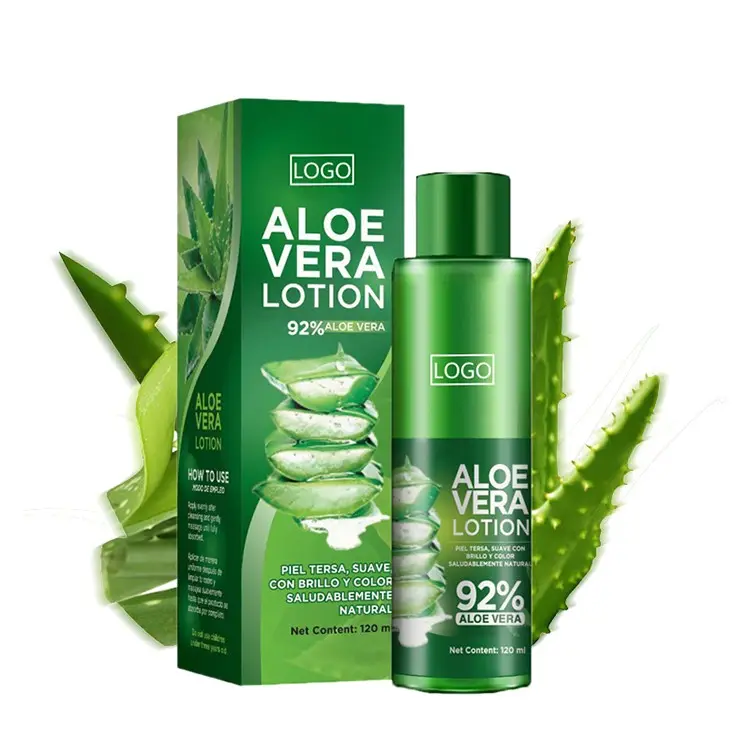 OEM Private Label Natural Organic Aloe Vera Moisturizing Skin Whitening Body Lotion for Black Skin