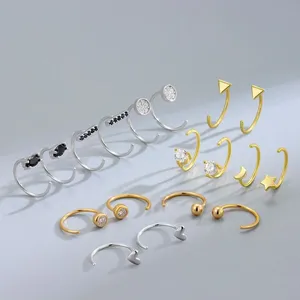 Anillos <span class=keywords><strong>de</strong></span> <span class=keywords><strong>Nariz</strong></span> <span class=keywords><strong>de</strong></span> Plata <span class=keywords><strong>de</strong></span> Ley 925 Altamente Pulidos, Anillos <span class=keywords><strong>de</strong></span> <span class=keywords><strong>Nariz</strong></span> con Bola Pequeña para Mujer, Regalos - Product Image 3