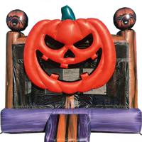 Château gonflable pour enfants sur le thème de la citrouille d'Halloween, marque DST, design effrayant, matériau PVC, respectueux de l'environnement, 4x4x4m, qualité commerciale