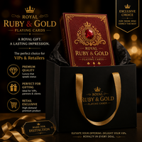 Boîte de cartes à jouer de luxe personnalisée en or rubis, double jeu, étanche, avec couvercle rigide, pour emballage cadeau familial