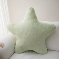 Coussin Étoile INS Nordic Kawaii en Peluche Ultra Douce Effet Vison Couleur Crème, Coussin Rembourré Cœur de Fille, Anti-Stress, Décoration Maison, Cadeau