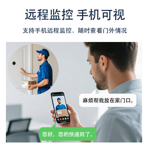 Smart Electronic Peephole Video Doorbell 4.3 Inch IPS Display WiFi <b>Remote</b> Monitoring Home Intercom With <b>Camera</b> - Product Image 2