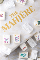 Ensemble de Mahjong Américain de Luxe Moderne 160 Tuiles Acryliques Blanches Gravées à 2 Couches Thème Hiver pour 4 Joueurs – Cadeau d'Anniversaire