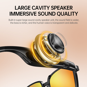 Smart Glasses Magnetic Sunglasses Lenses Audio Eyewear <b>Speakers</b> Music Hands-Free Calling Voice Assistant - Product Image 2
