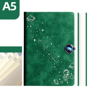 Material de la cubierta cuaderno escolar suministros de oficina azul marino estampado dorado impreso personalizado pasaporte prop cuaderno - Product Image 1