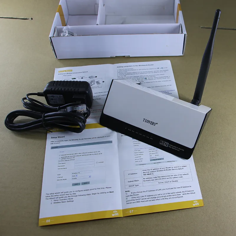 Router di rete <span class=keywords><strong>Wireless</strong></span> tiomolto IEEE 802.11 N Router Wi-Fi a velocità 150Mbps