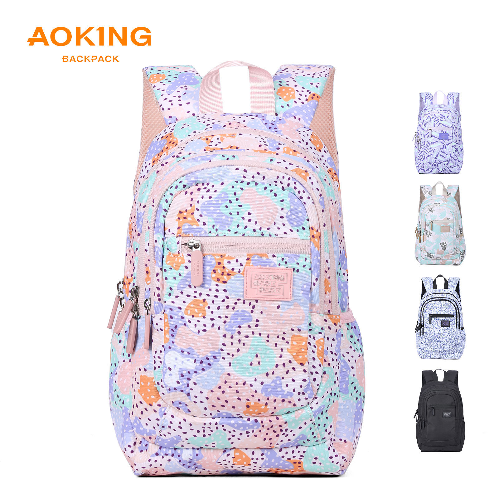 Wholesale Custom Logo Printed Casual Sport Polyester Backpack - Main Image
