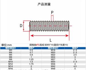 Din 975 201 304 316 Batang Berulir Baja Nirkarat Batang Ulir Penuh M3 M4 M5 M6 M8 M10 M12 M16 M20 - Product Image 6