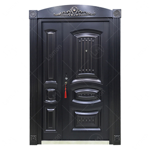 Tipo de alta seguridad Diseño de puerta de acero de doble seguridad exterior moderno <span class=keywords><strong>Casa</strong></span> de Villa de <span class=keywords><strong>Sierra</strong></span> Leona - Product Image 4