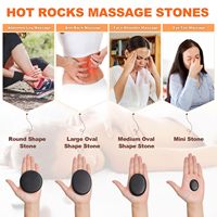 Ensemble de 16 pierres chaudes professionnelles en bois pour le massage corporel avec chauffe-pierres, pierres de massage en basalte, antirhumatismales, certifiées CE