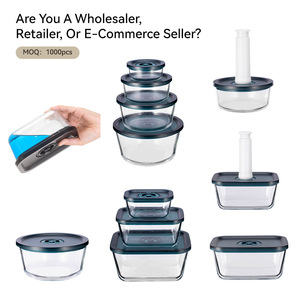 IKOO Récipient alimentaire en verre à <span class=keywords><strong>joint</strong></span> sous vide Récipient de stockage alimentaire sous vide avec pompe électrique - Product Image 2