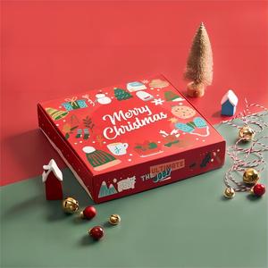 Caja de regalo de Navidad de lujo personalizada Impresión de cartón para compañero de negocios Elf <span class=keywords><strong>Bar</strong></span> Caja de dos piezas - Product Image 2