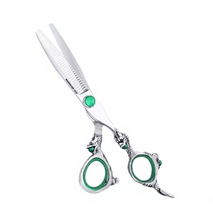Ciseaux à effiler en acier professionnels pour la coupe de cheveux, modèle Cotton Candy, 30 dents, pour gauchers, 5,5 pouces - Product Image 1