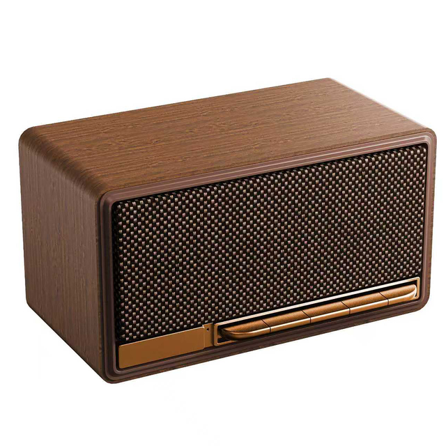 Retro Q6 Wooden Case Wireless Speaker 10-30W Output Classic Green Magic Black Portable Outdoor FM BT Audio System