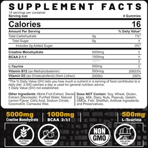 Vitadiscovery Gommose per Adulti per lo Sviluppo Muscolare con Creatina Monoidrato, BCAA, D3, B12, Integratore Energetico, <span class=keywords><strong>4</strong></span> Gommose al Giorno, Nutrizione Sportiva - Product Image 2