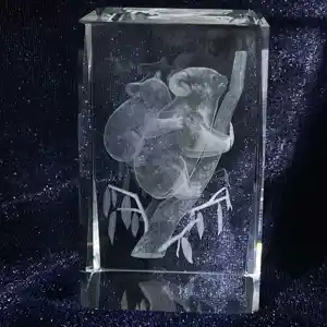 En gros 3d Laser Gravure Photo Verre Photo Cristal Cube Verre Image Bloc Pour Cadeau D'anniversaire De Mariage