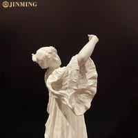 Statue de sculpture en marbre de Muse grecque Statue d'art pour salles de concert Galeries d'art Affichage et décoration Artisanat en pierre artisanal