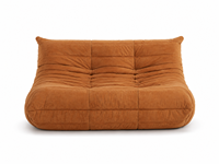 Rahmenloses Bodensofa Niedriges Ergonomisches Togo-Stil Lounge-Sessel Gepolstertes Weiches Stoffsofa für Schlafzimmer Leseecke Zuhause