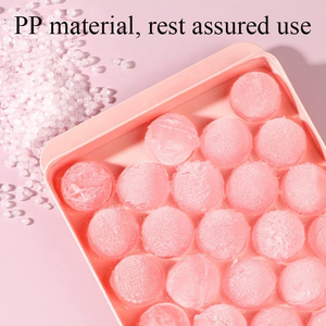 Bac à glaçons rond en plastique à double couche avec 33 compartiments, couvercle et bac de rangement, moule à glaçons sphériques pour whisky DIY - Product Image 5