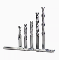 Fraise à queue en carbure à 2 dents en acier au tungstène, personnalisée OEM, pour usinage CNC, fraise 2F