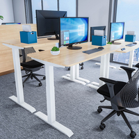 Ordinateur moderne intelligent Bureaux debout Poste de travail réglable en hauteur Bureau électrique assis-debout à double moteur avec contrôle par application