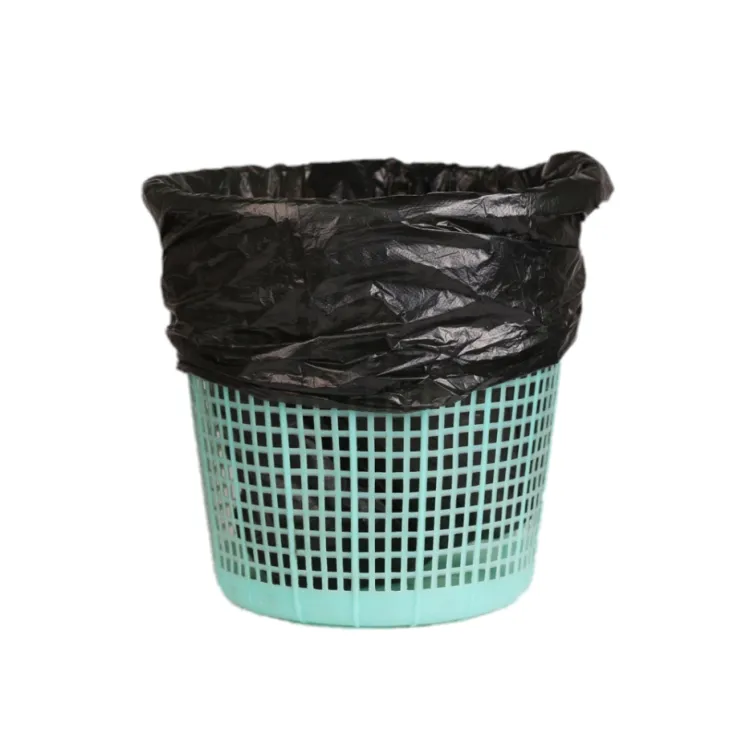 Sac à ordures en plastique robuste Recyclable emballage général sac à ordures noir